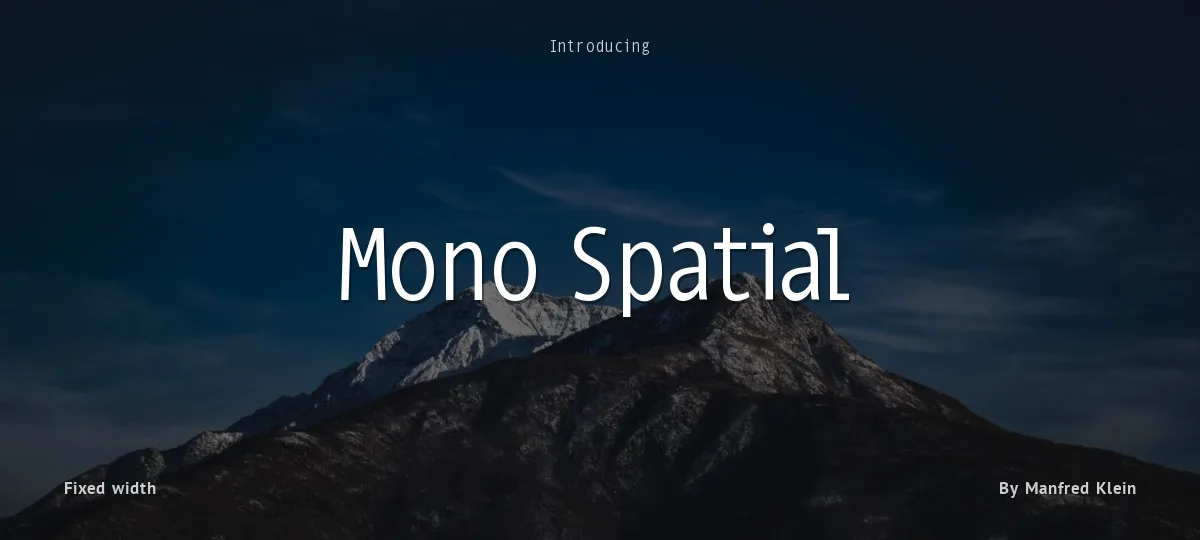 Mono Spatial font preview