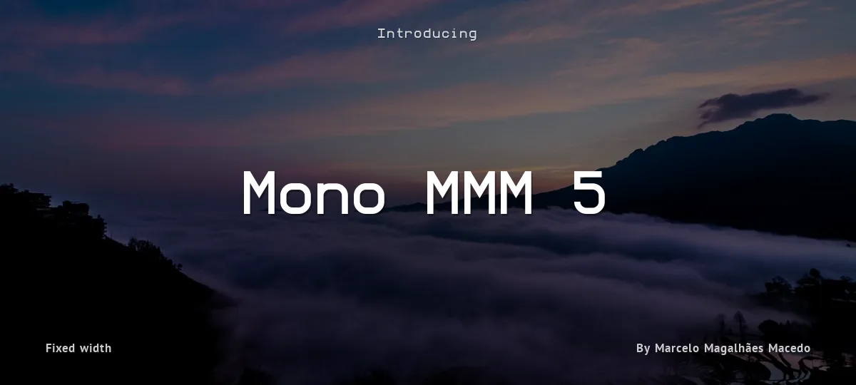 Mono MMM 5 font preview