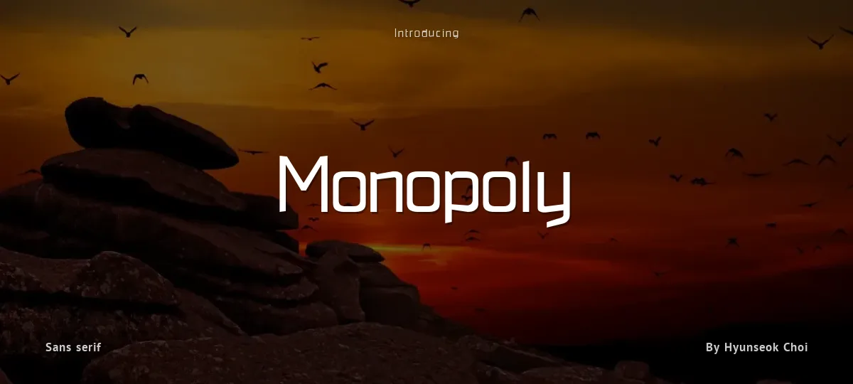Monopoly font preview