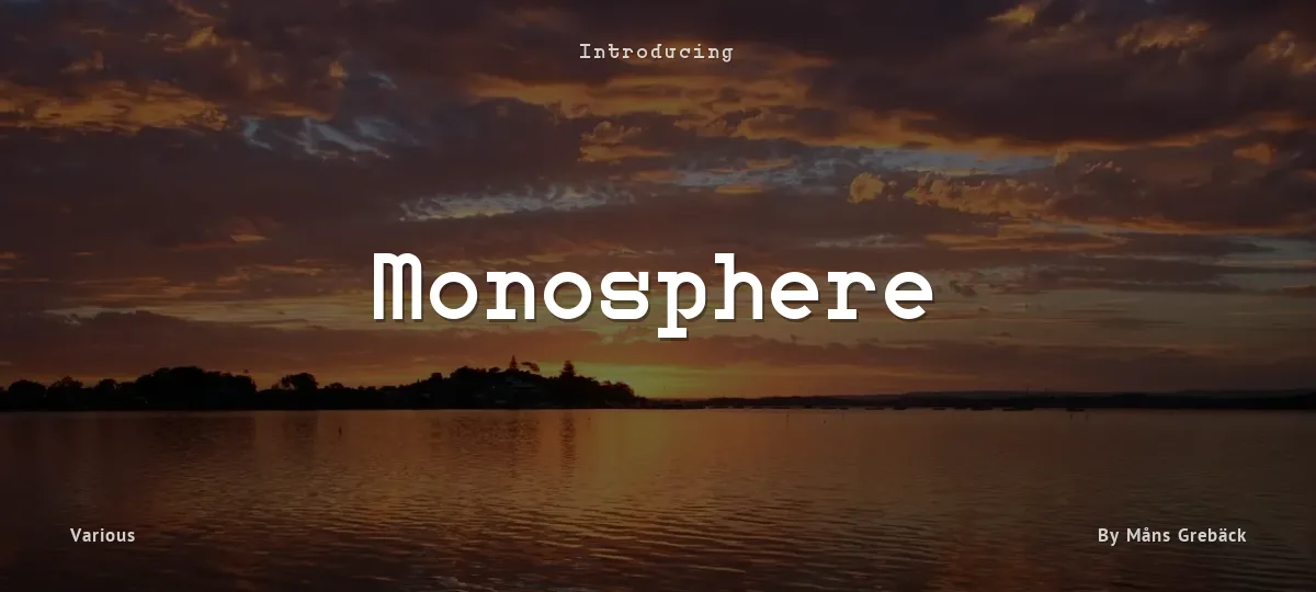 Monosphere font preview