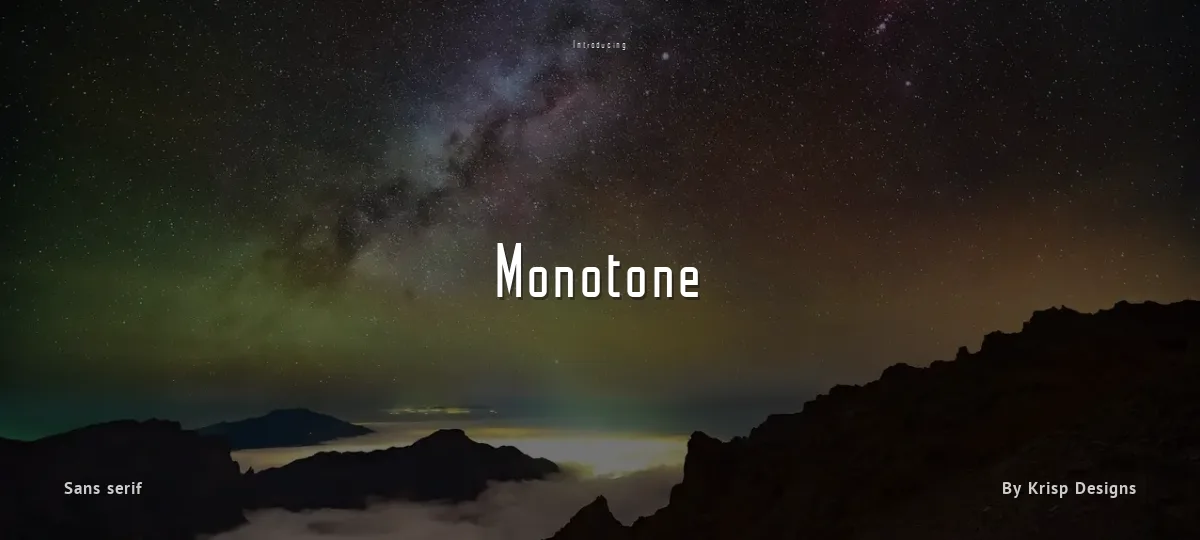 Monotone font preview