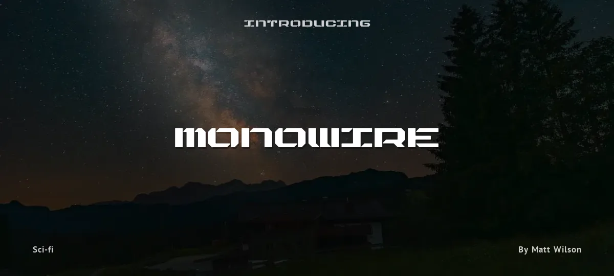 Monowire font preview