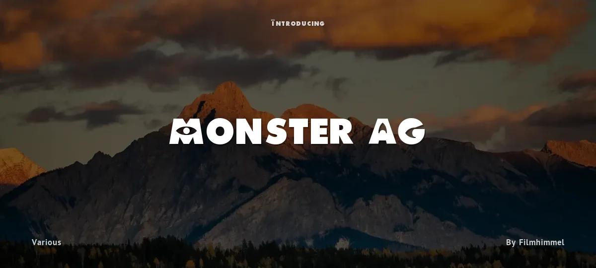 Monster AG font preview