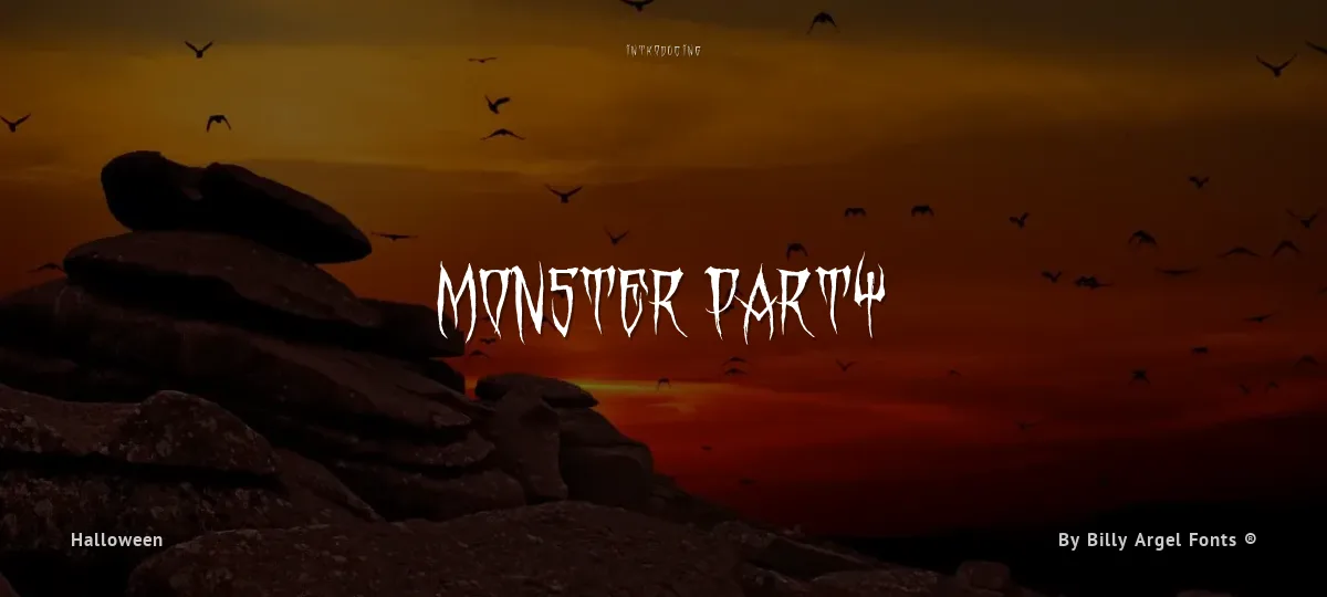 Monster Party font preview