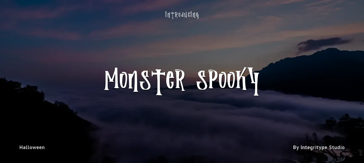 Monster Spooky font preview