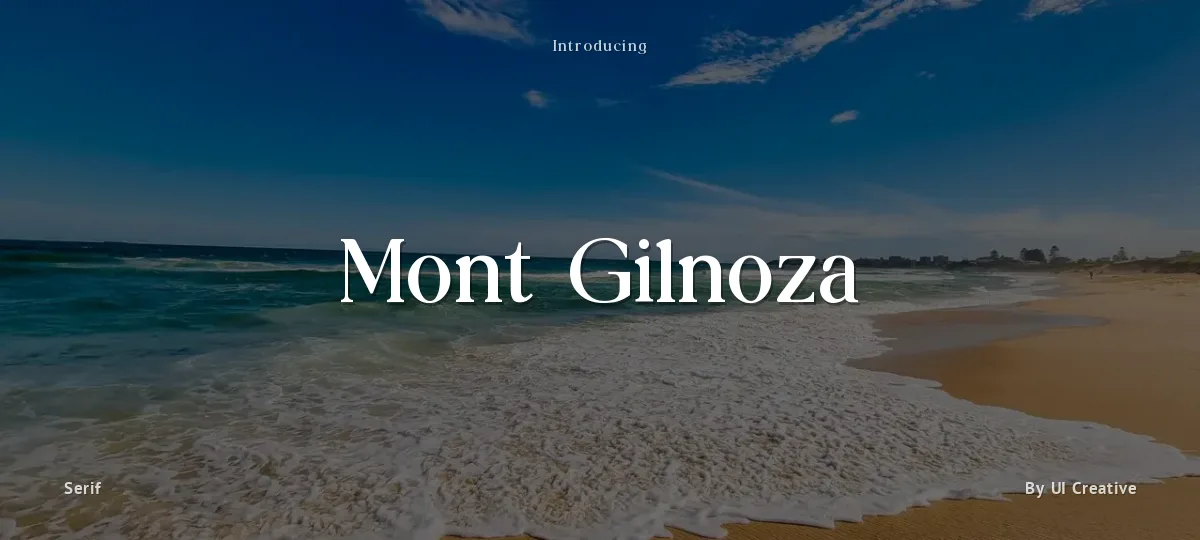 Mont Gilnoza font preview