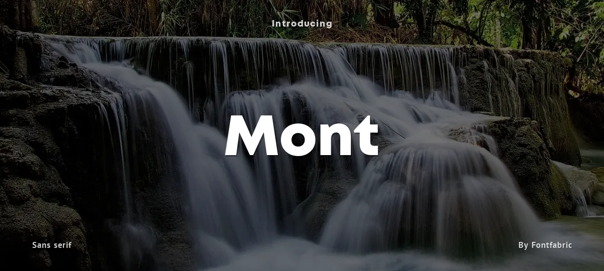 Mont font preview