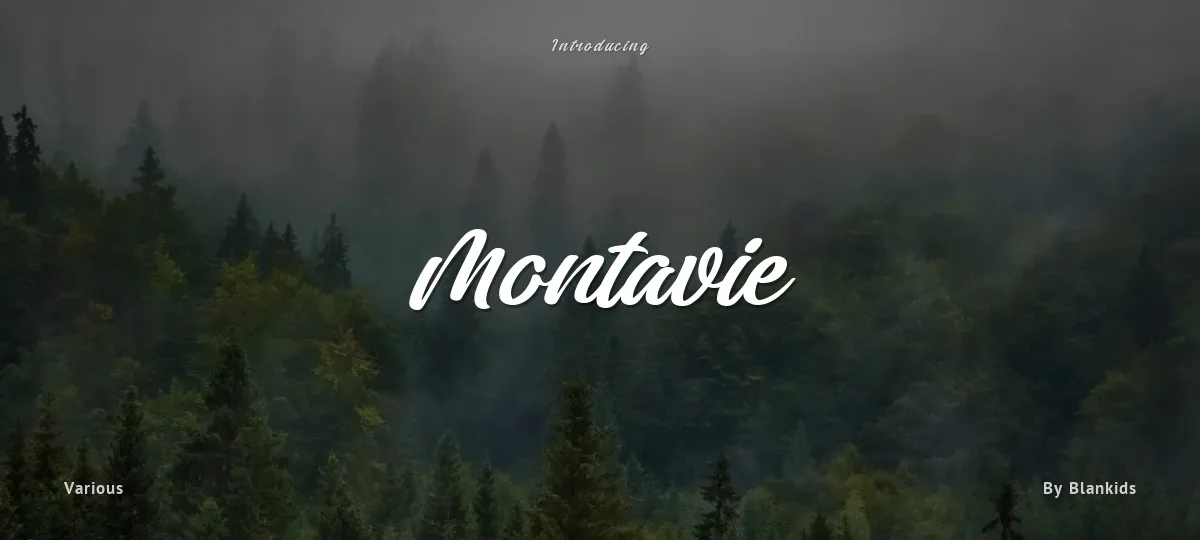 Montavie font preview