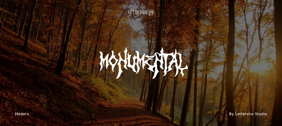 Monumental font preview