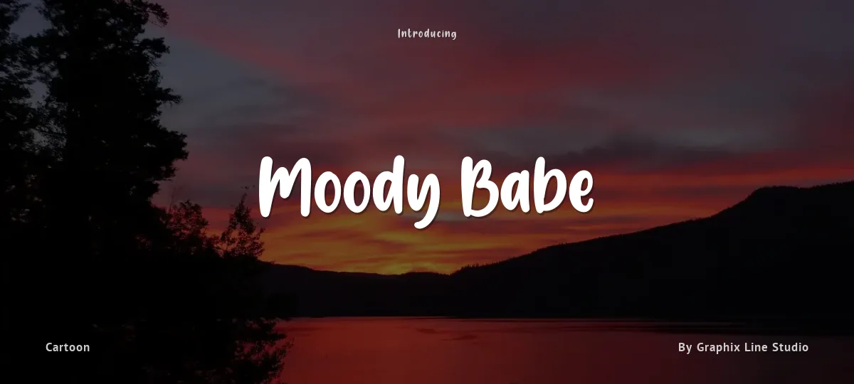 Moody Babe font preview