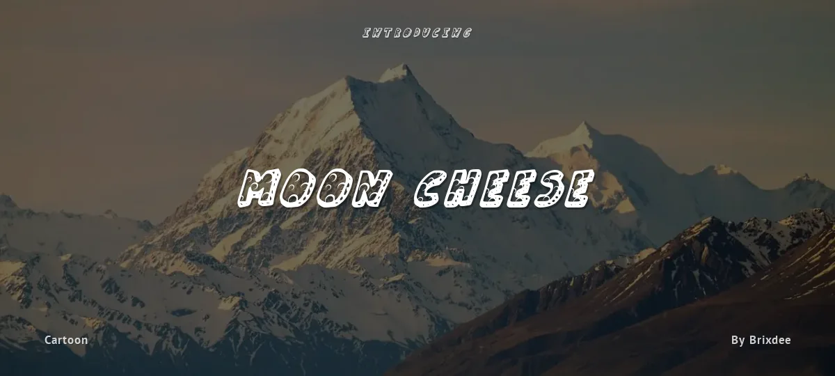 Moon Cheese font preview