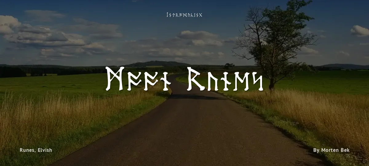 Moon Runes font preview