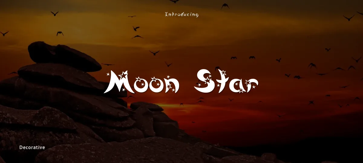 Moon Star font preview