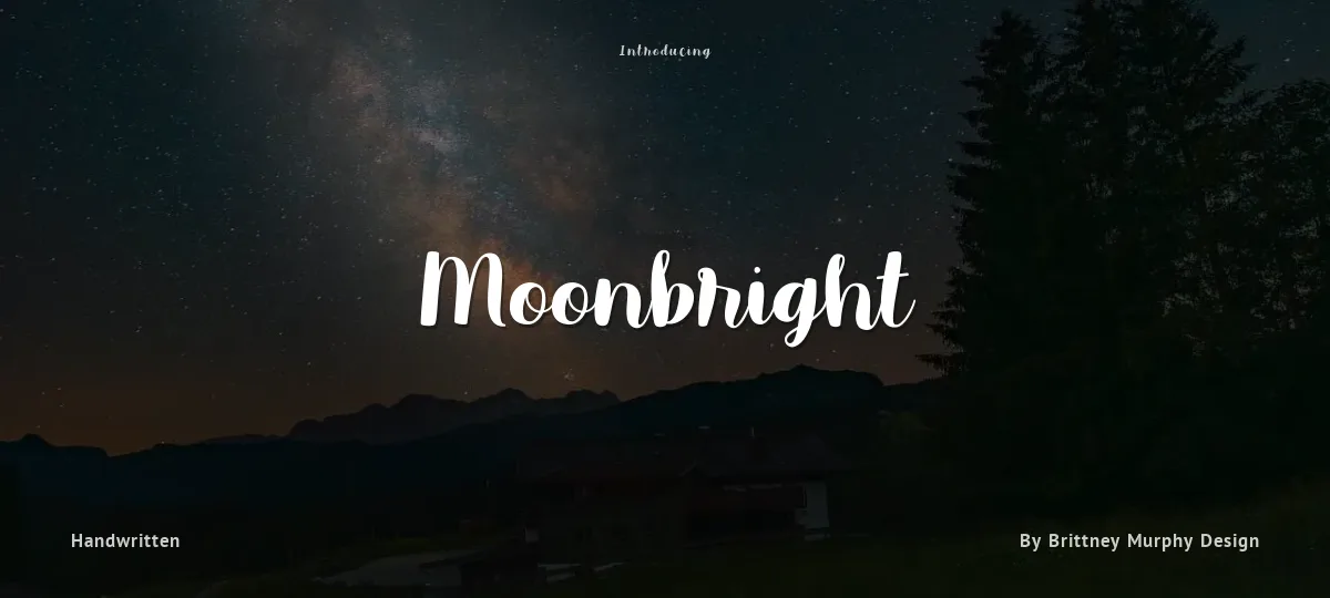 Moonbright font preview