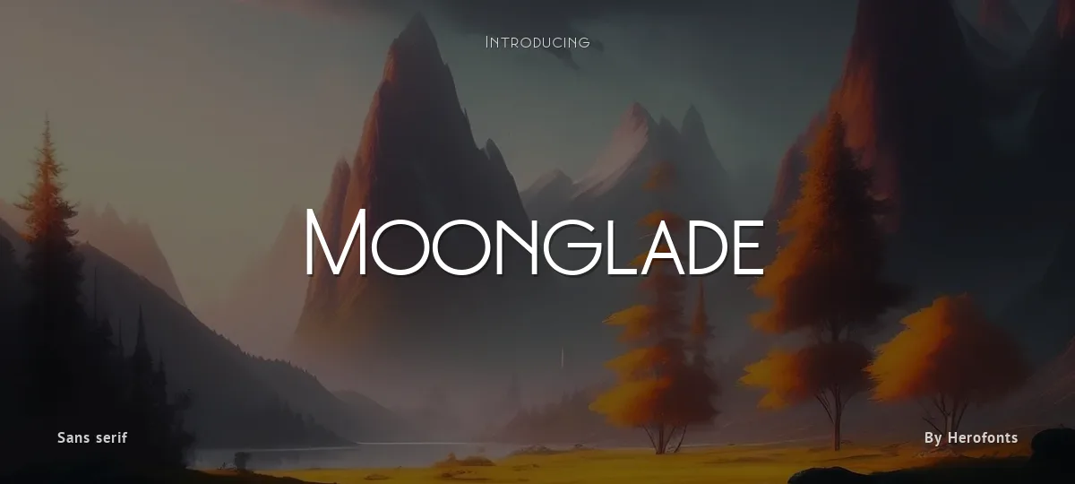 Moonglade font preview