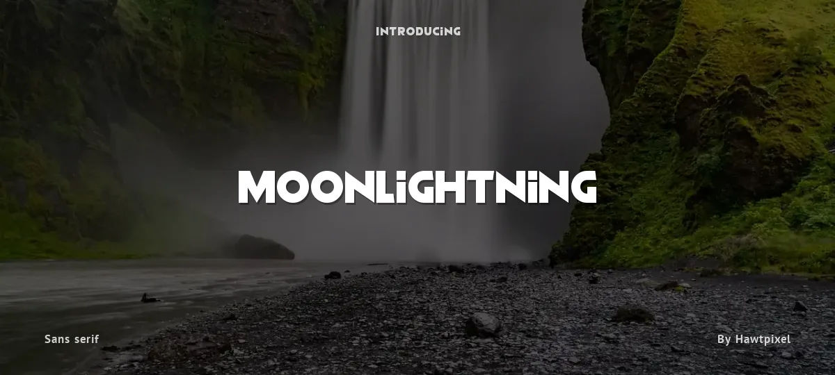 Moonlightning font preview