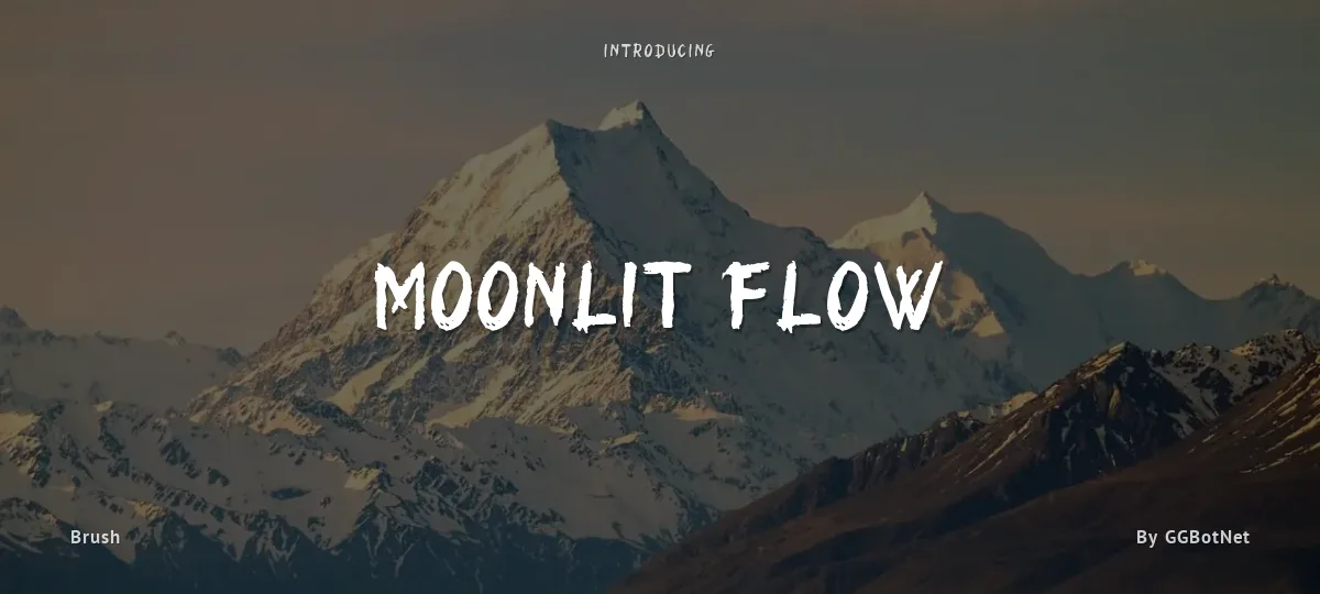 Moonlit Flow font preview