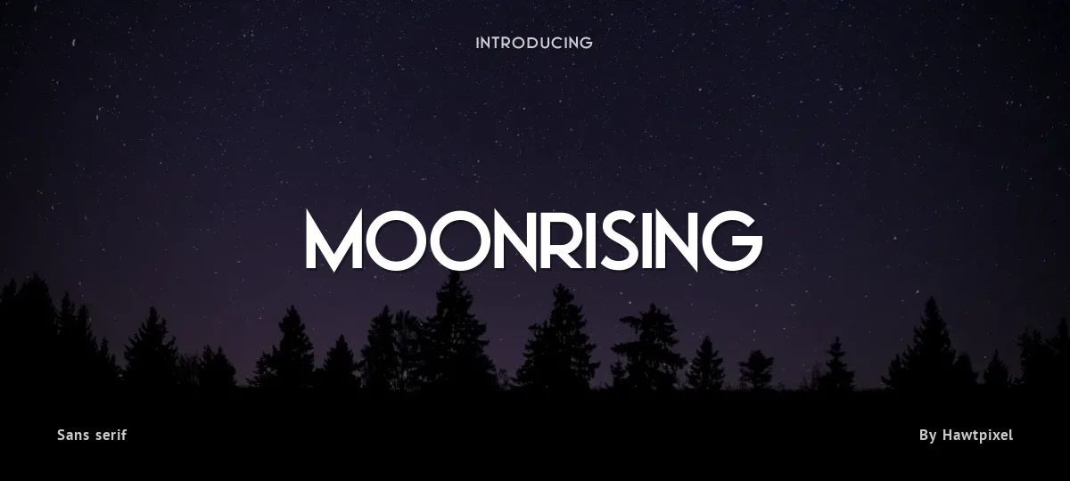 Moonrising font preview