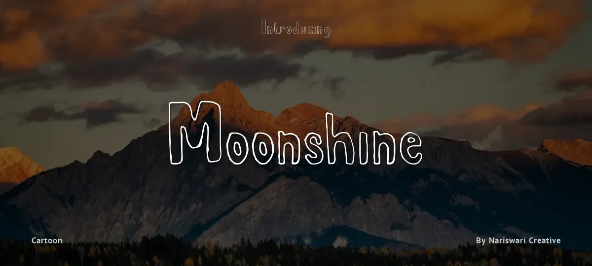 Moonshine font preview