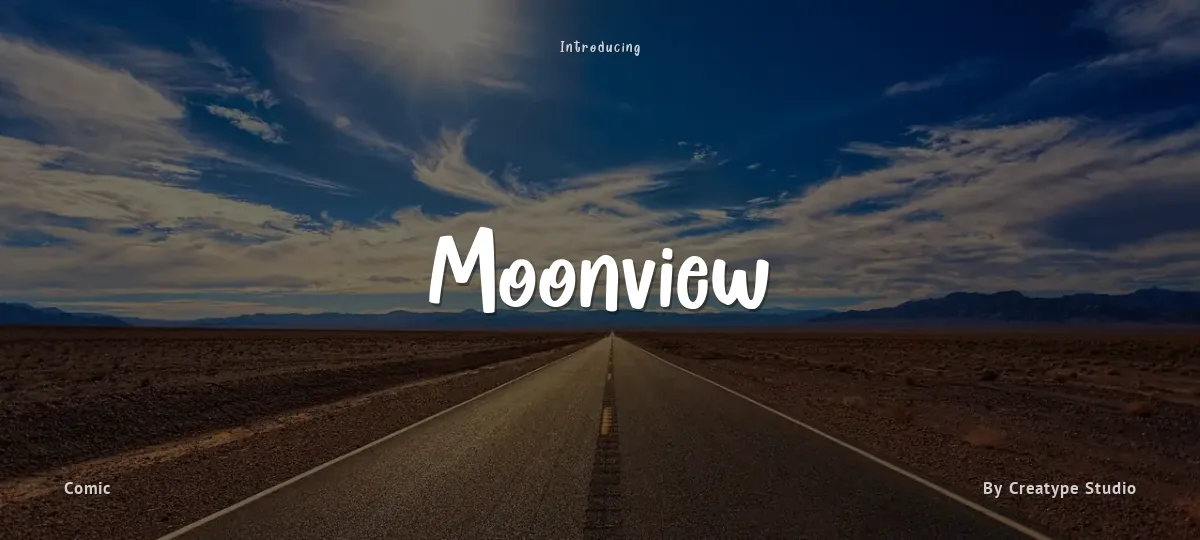 Moonview font preview