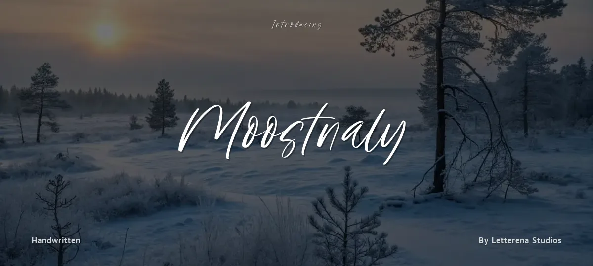 Moostnaly font preview
