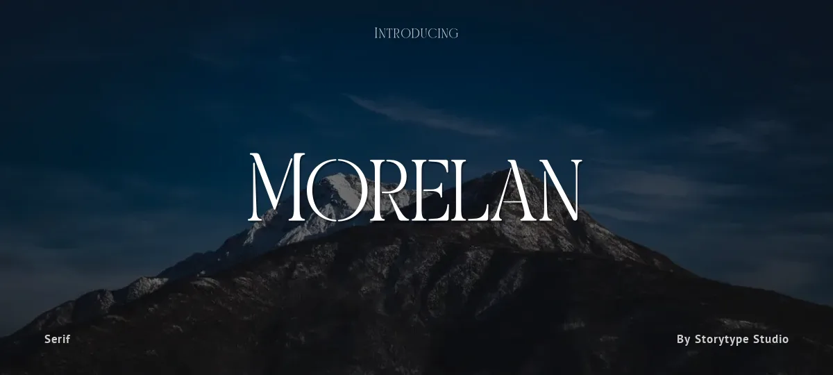 Morelan font preview