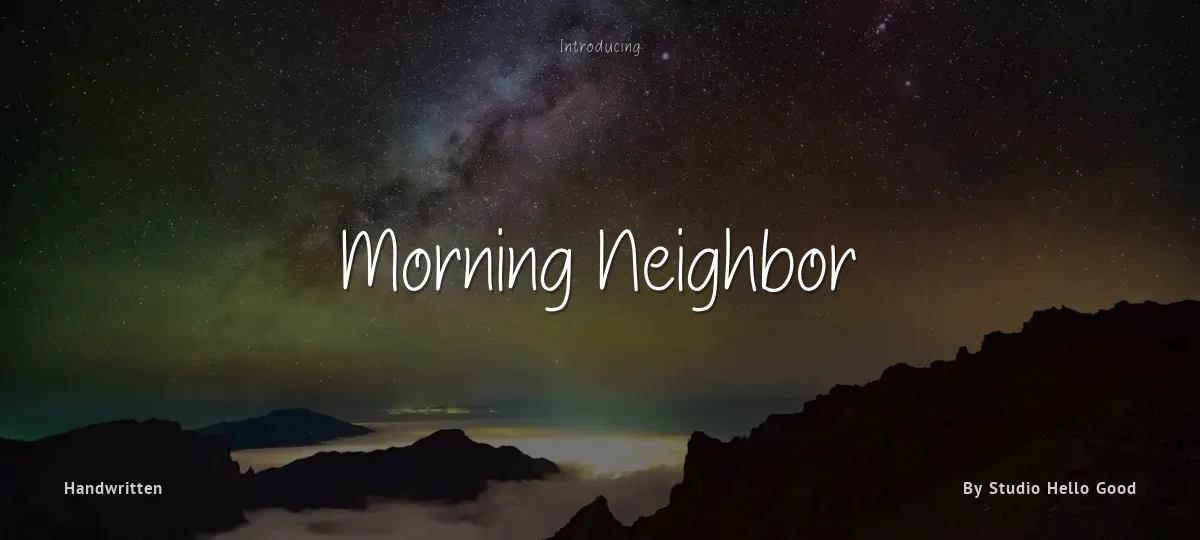 Morning Neighbor font preview