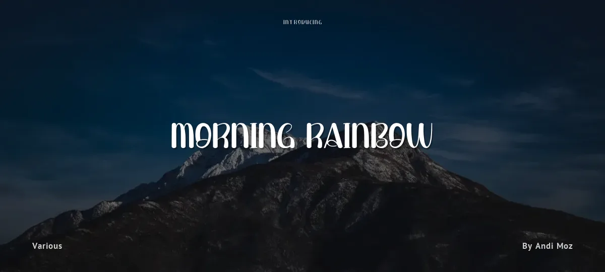 Morning Rainbow font preview