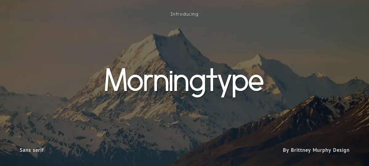 Morningtype font preview