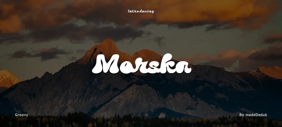 Morska font preview