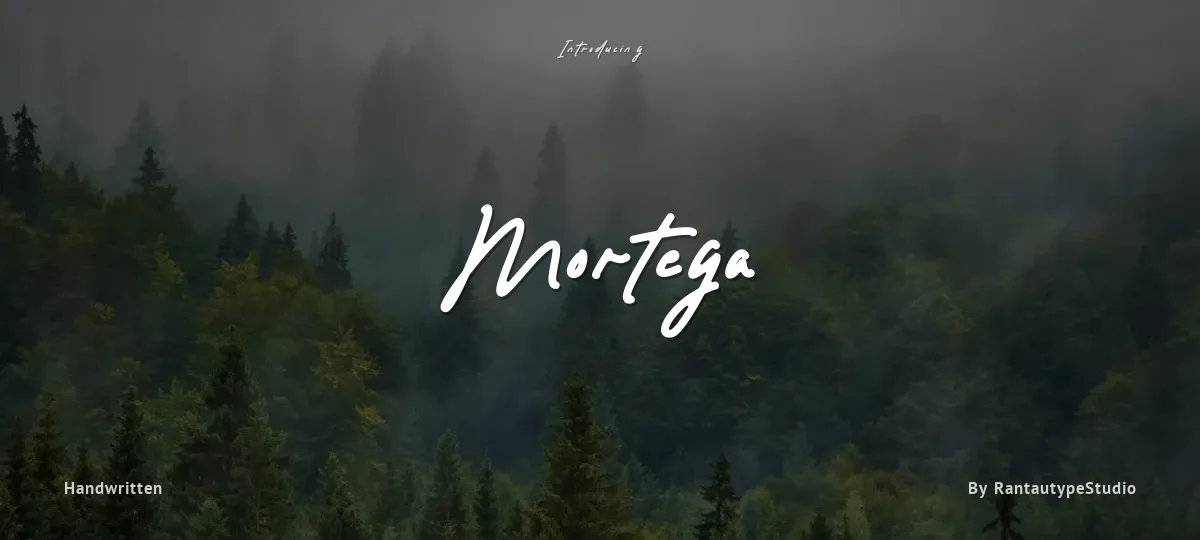Mortega font preview