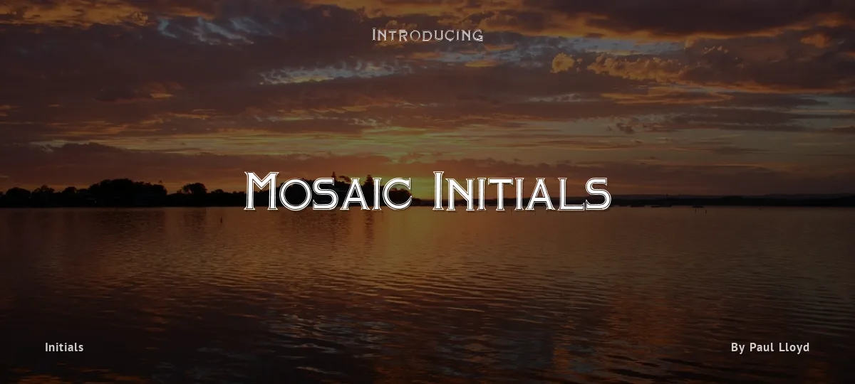 Mosaic Initials font preview