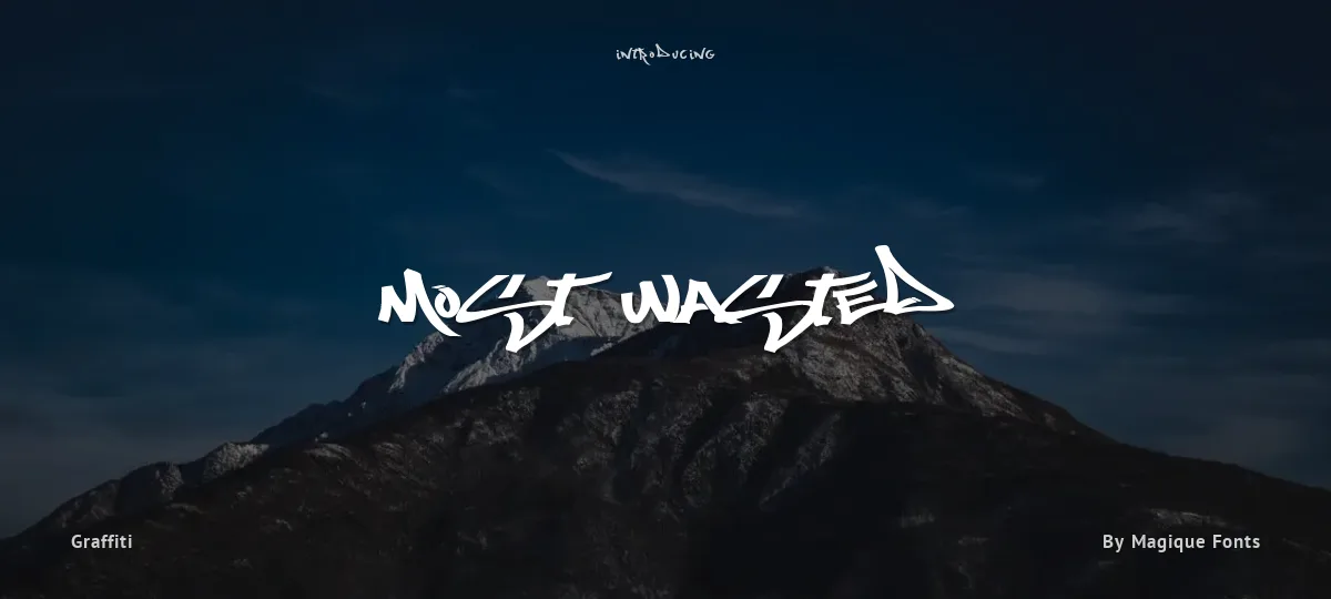 Most Wasted font preview