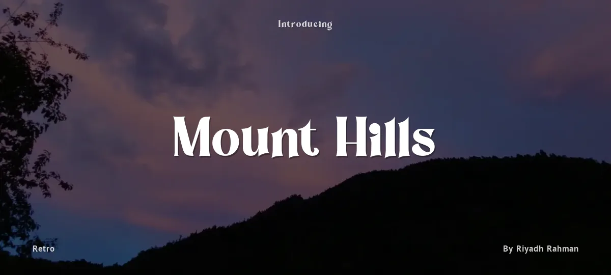 Mount Hills font preview