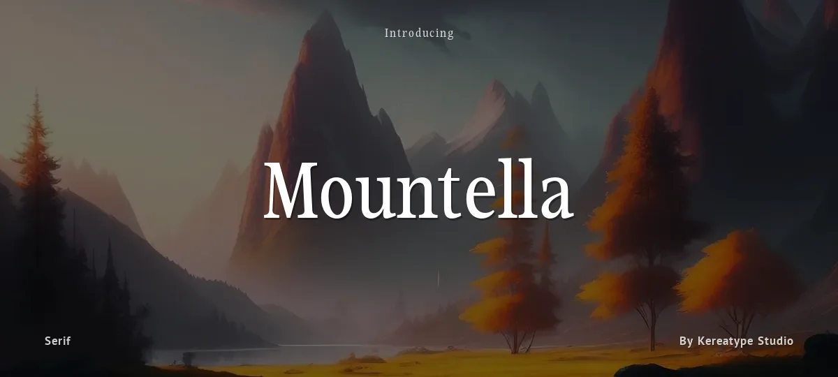 Mountella font preview