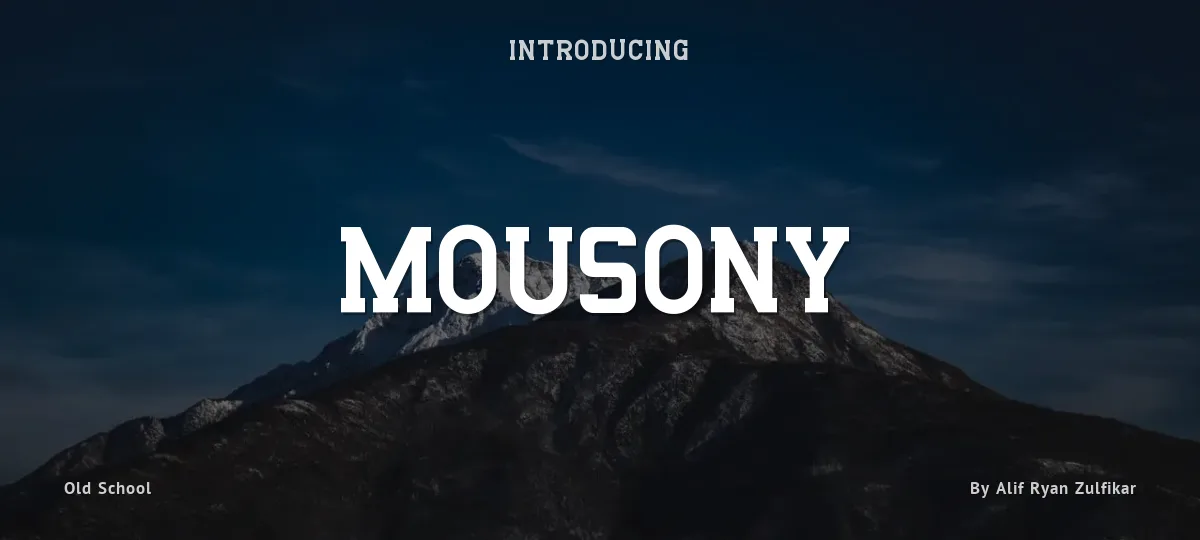 Mousony font preview