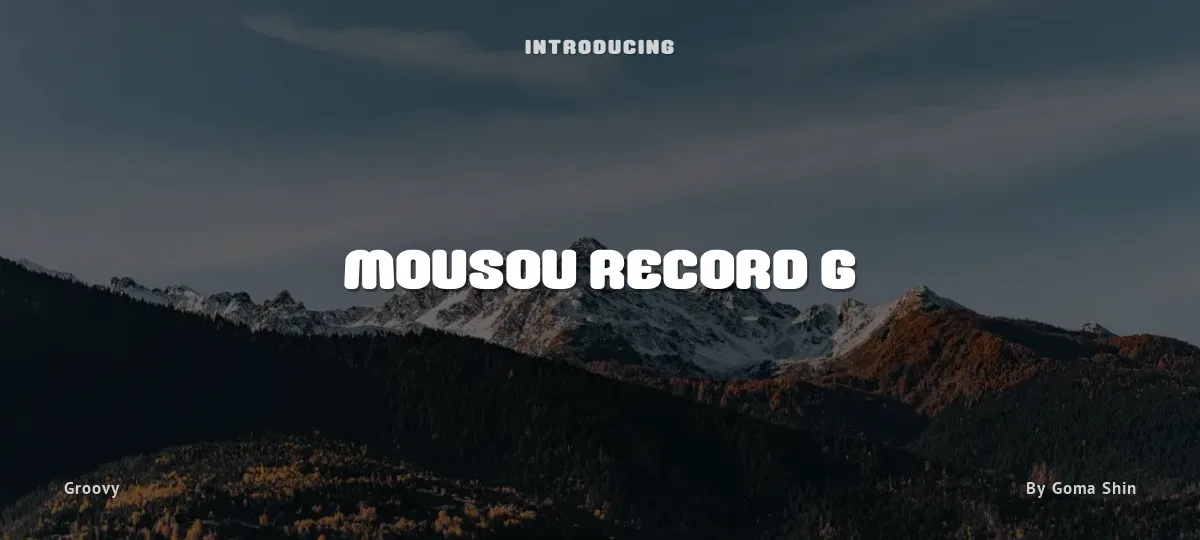 Mousou Record G font preview