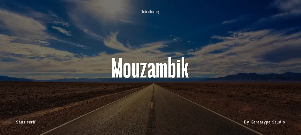 Mouzambik font preview