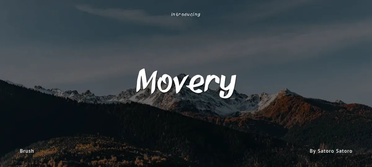 Movery font preview