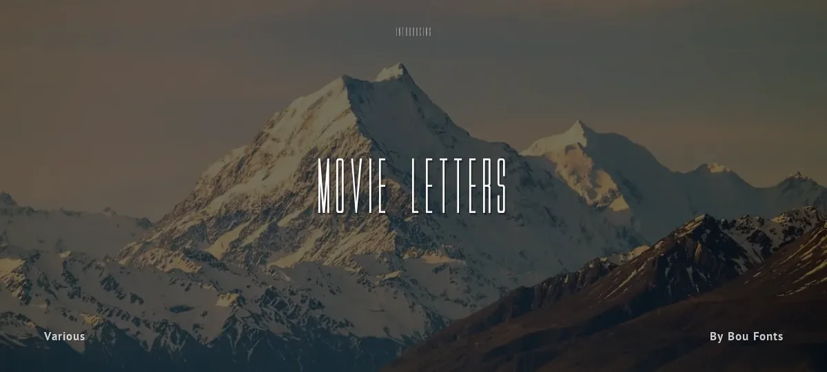 Movie Letters font preview