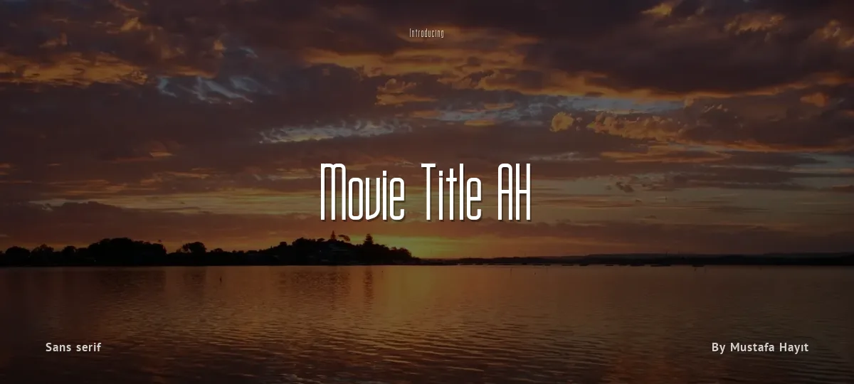 Movie Title AH font preview