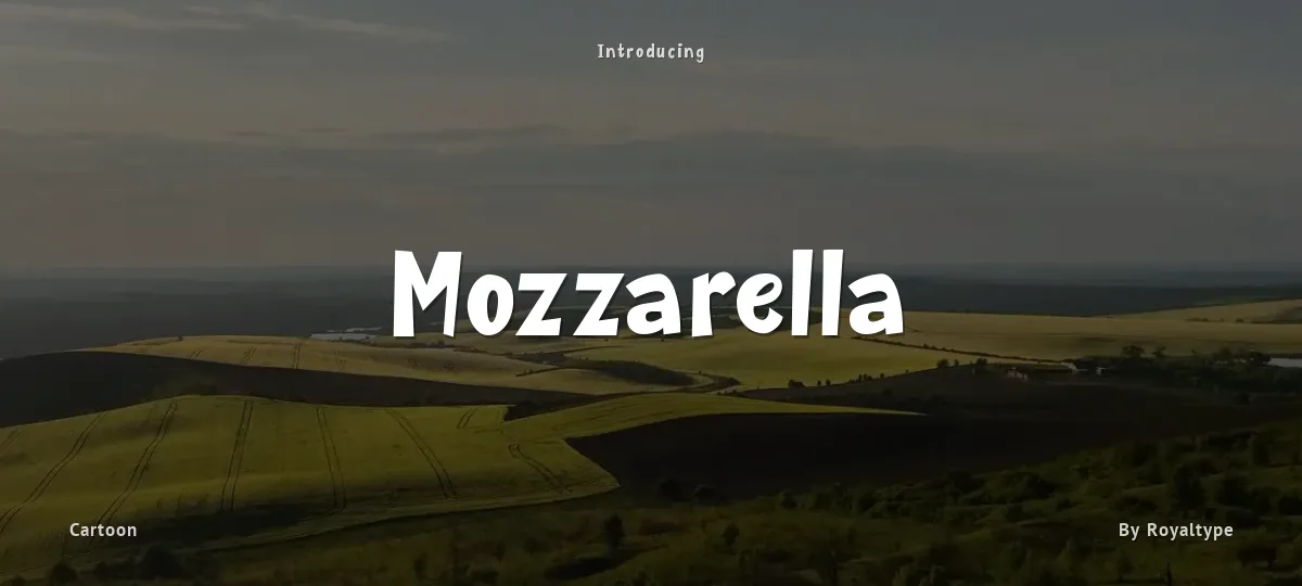 Mozzarella font preview