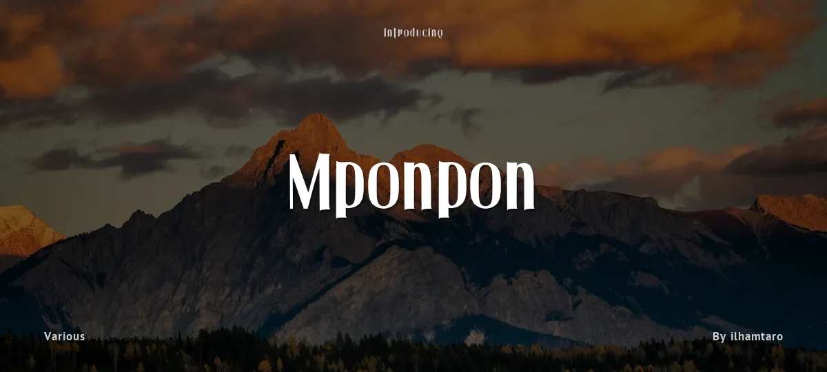 Mponpon font preview