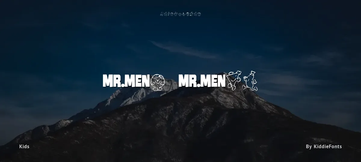 Mr Men font preview