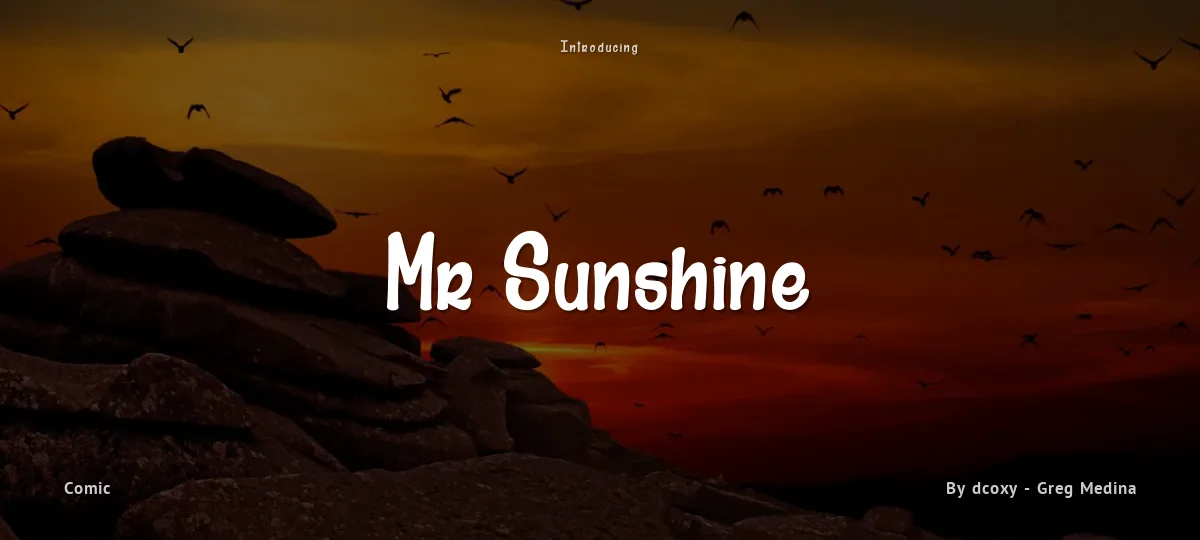 Mr Sunshine font preview