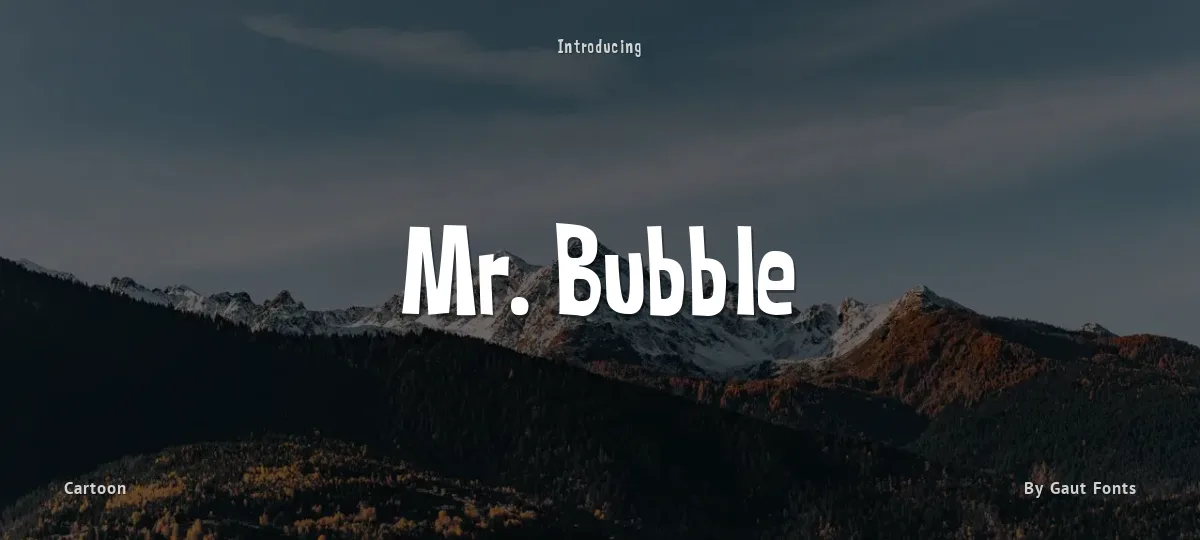 Mr. Bubble font preview