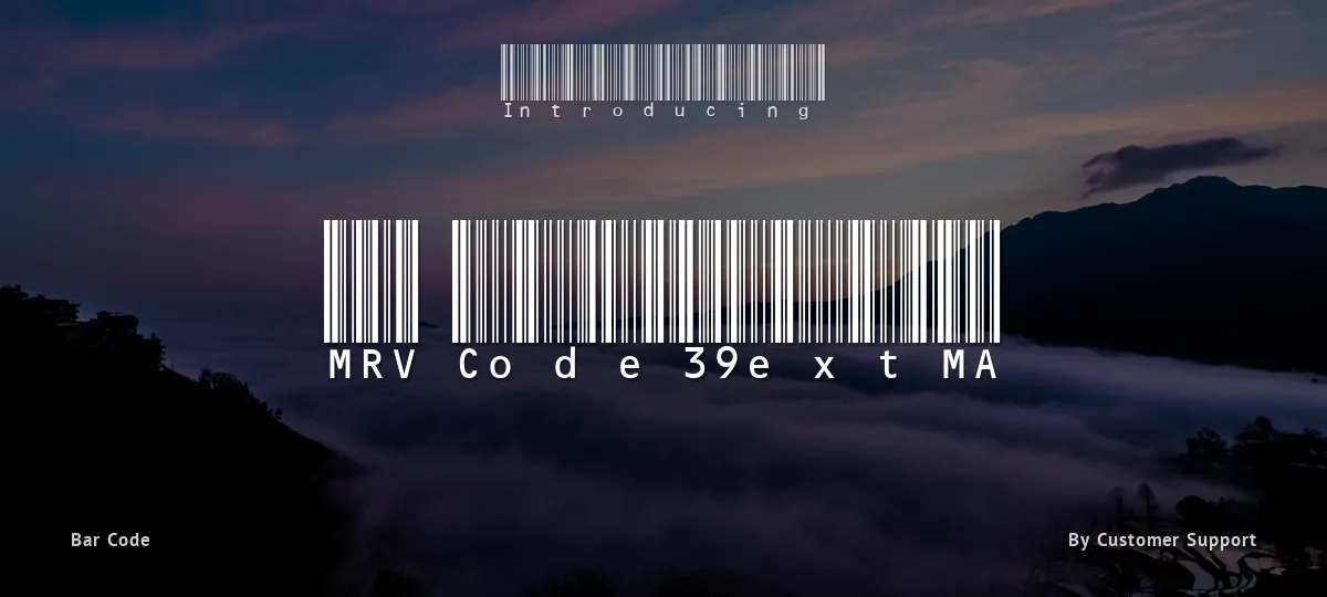 MRV Code39extMA font preview