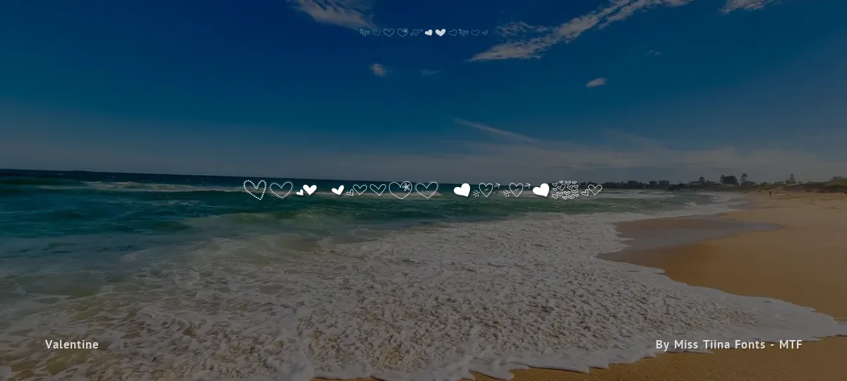 MTF Heart Doodle font preview