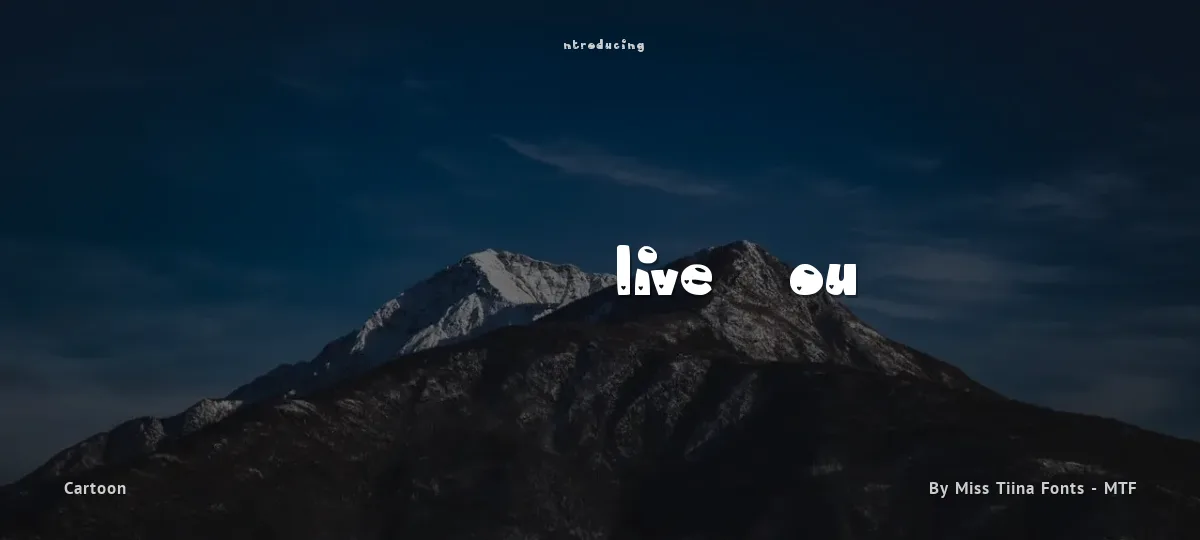 MTF Olive You font preview