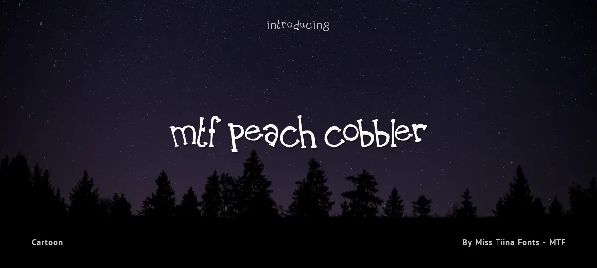 MTF Peach Cobbler font preview